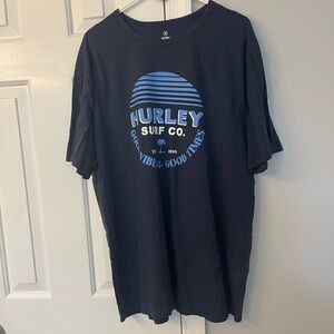 Hurley Men's Dark Blue Surf Graphic Tee
